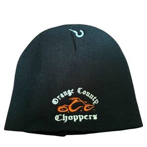 Vintage Orange County Choppers Black Knit Adult Beanie Winter Toque Biker NEW